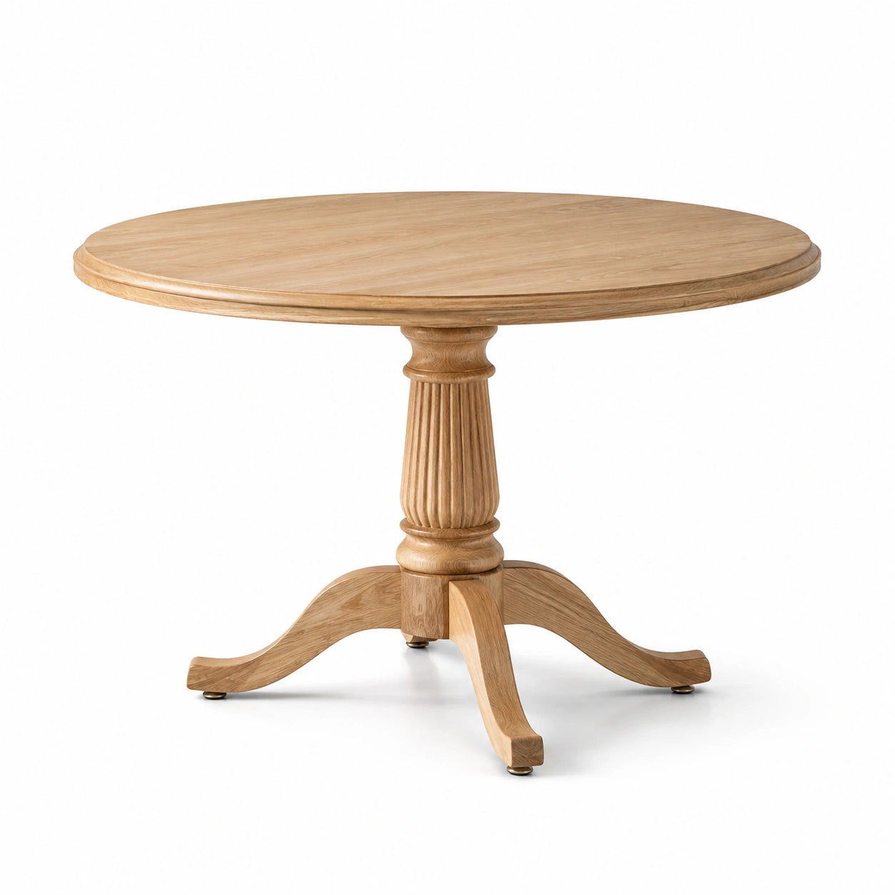 Table ronde en bois de chêne 120 cm
